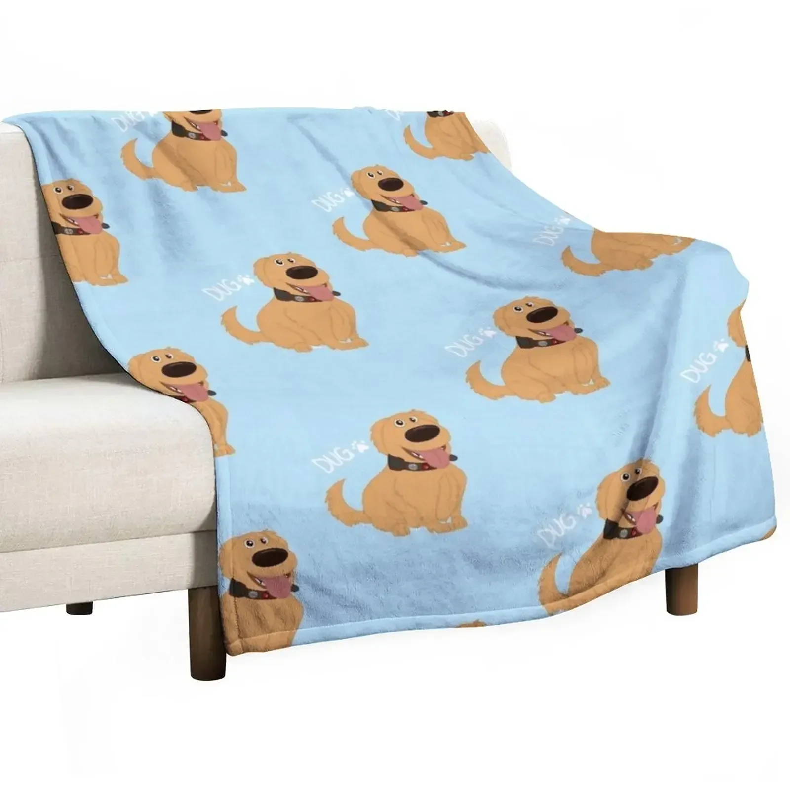 Dug the Dog WITH TEXT Throw Blanket Thermal Hairys Blankets