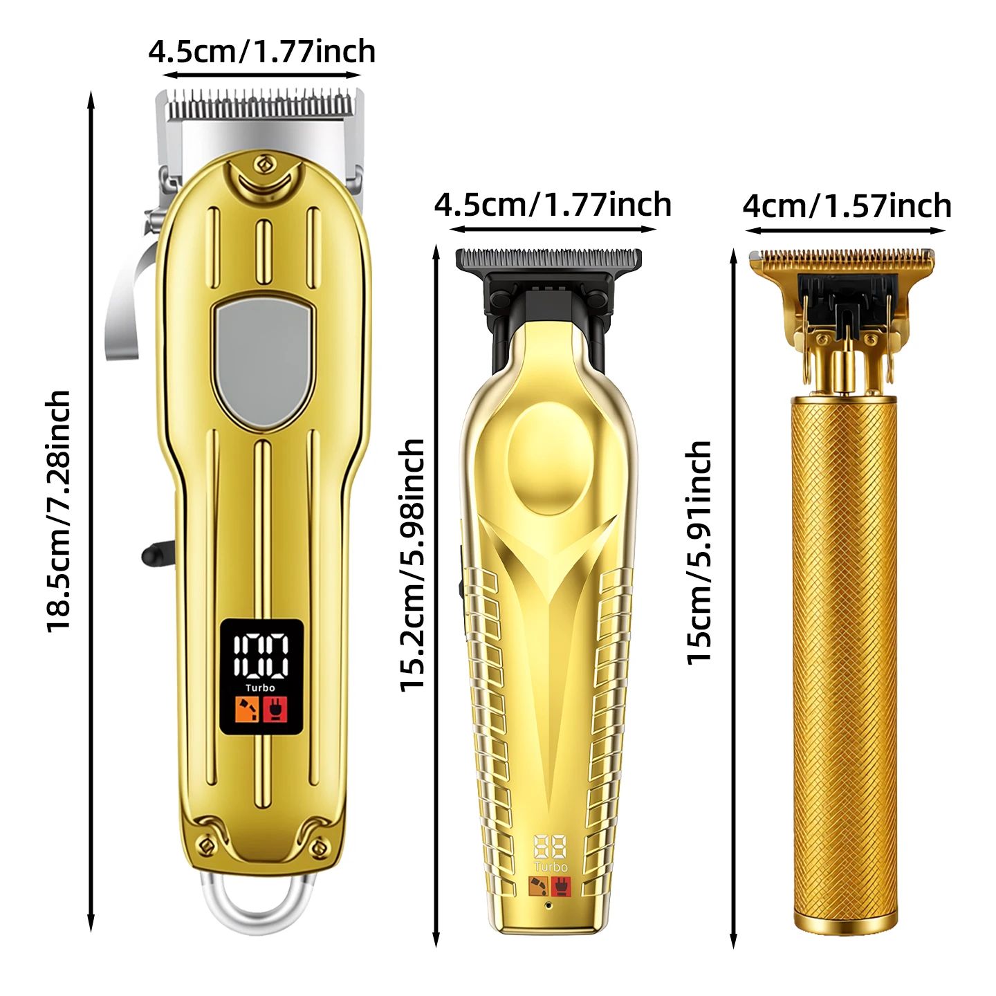 OMUONE Professional Electric Hair Clippers Beard Clipper Rechargeable Men's Shaver Hair Trimmer Kit