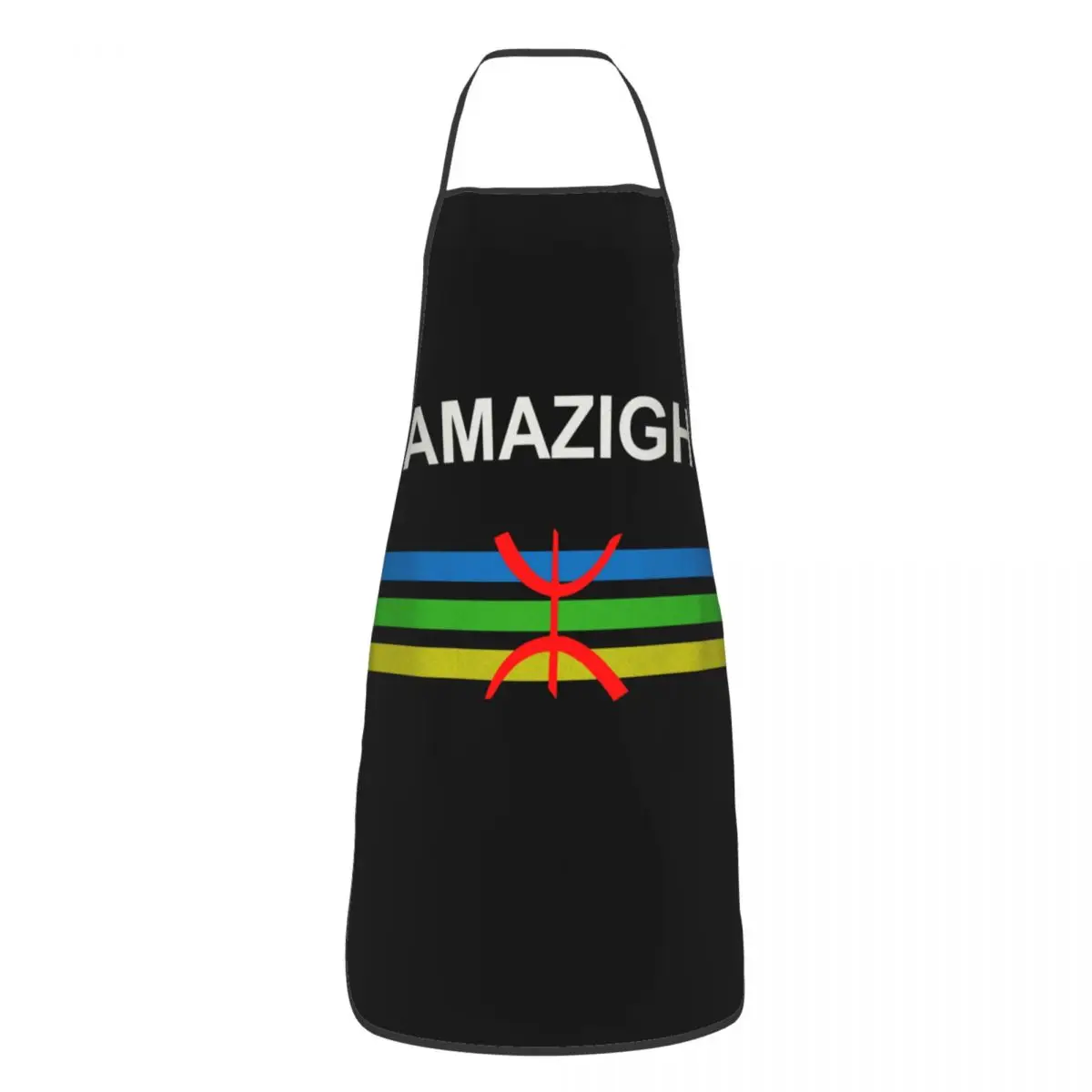 Custom Amazigh Flag And Emblem Bib Apron Adult  Chef Tablier Cuisine for Cooking Kitchen Berber Amazigh Imazighen Gardening