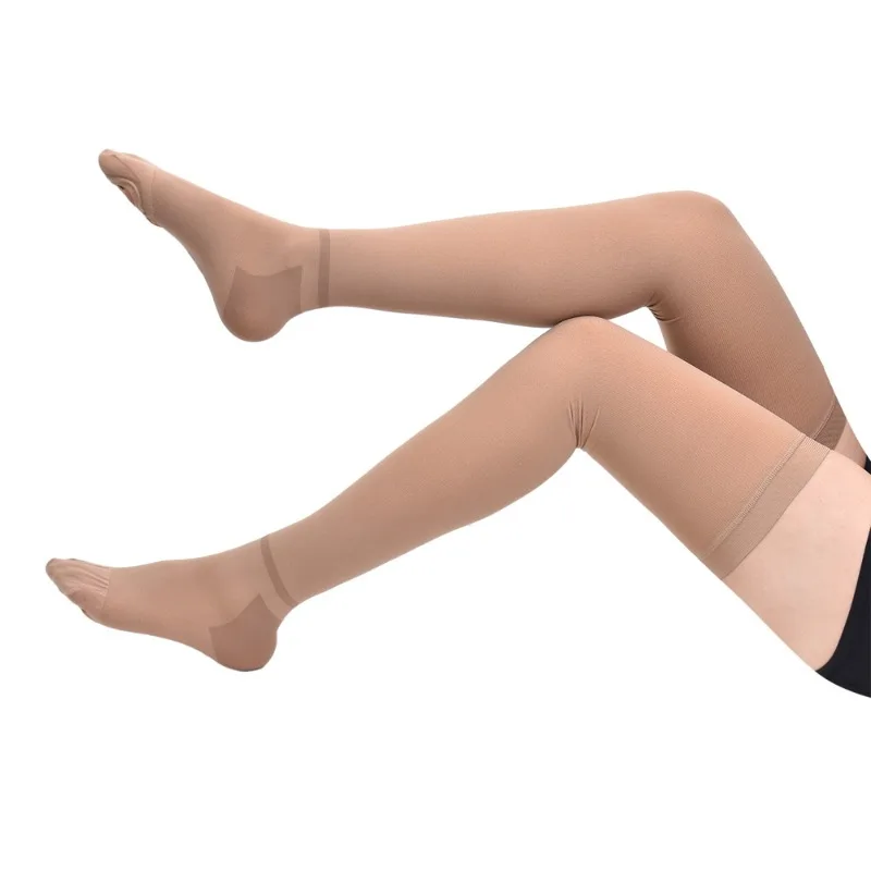 Compression Stockings Knee High Nurses Pregnant Women Anti Embolem Support Stockings Breathable Non Slip Blood Circulation Socks