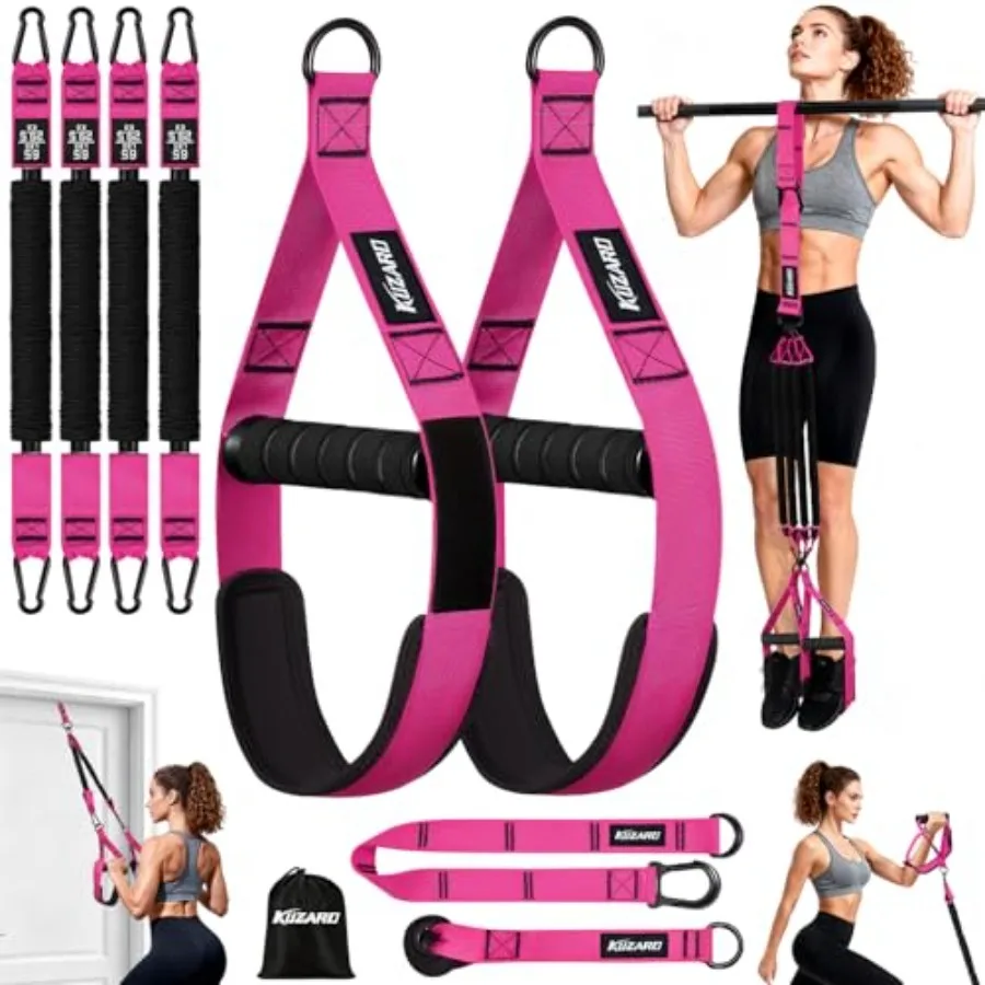 

Эспандеры для подтягиваний для женщин, сверхпрочные ленты сопротивления с ручками, тренировочные ленты с дверным креплением, набор для тренировок