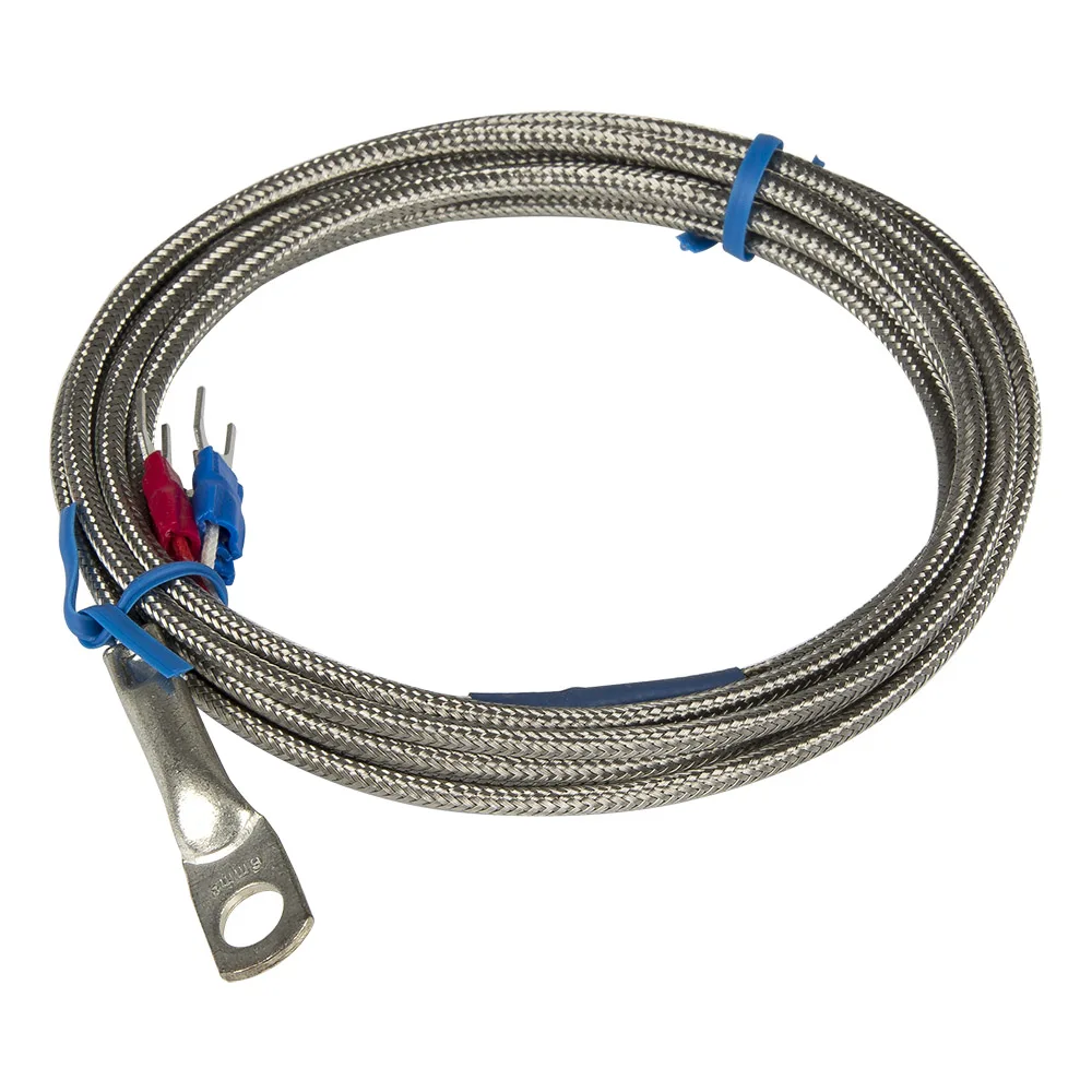 

FTARR02 PT100 type 2m metal screening cable 6mm diameter hole ring head RTD temperature sensor WZPT