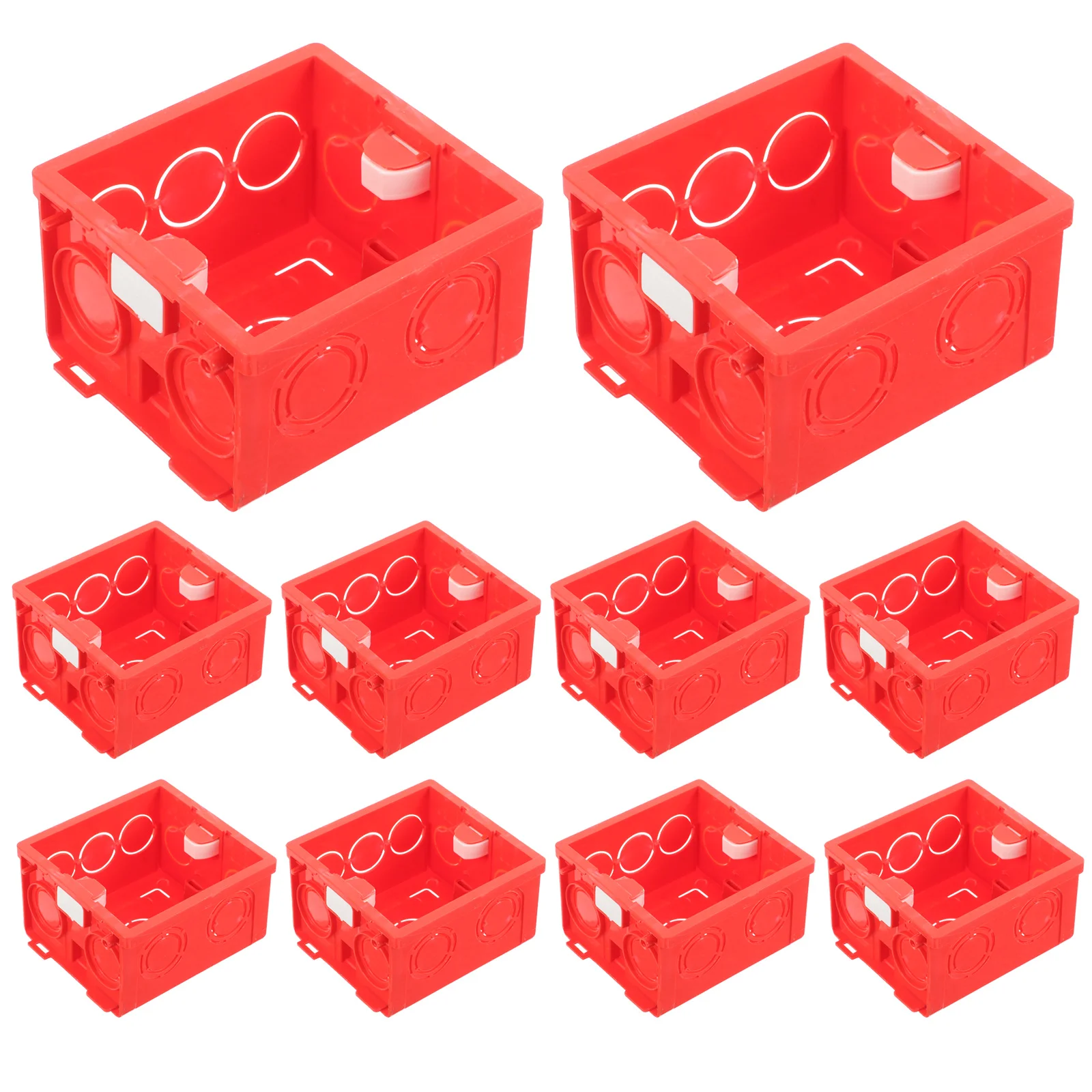 

10pcs 86 Type Socket Hidden Installation Boxes Double Hard Nut Adjustable 2.5Cm Spacing Flame Retardant Durable Surface Mount