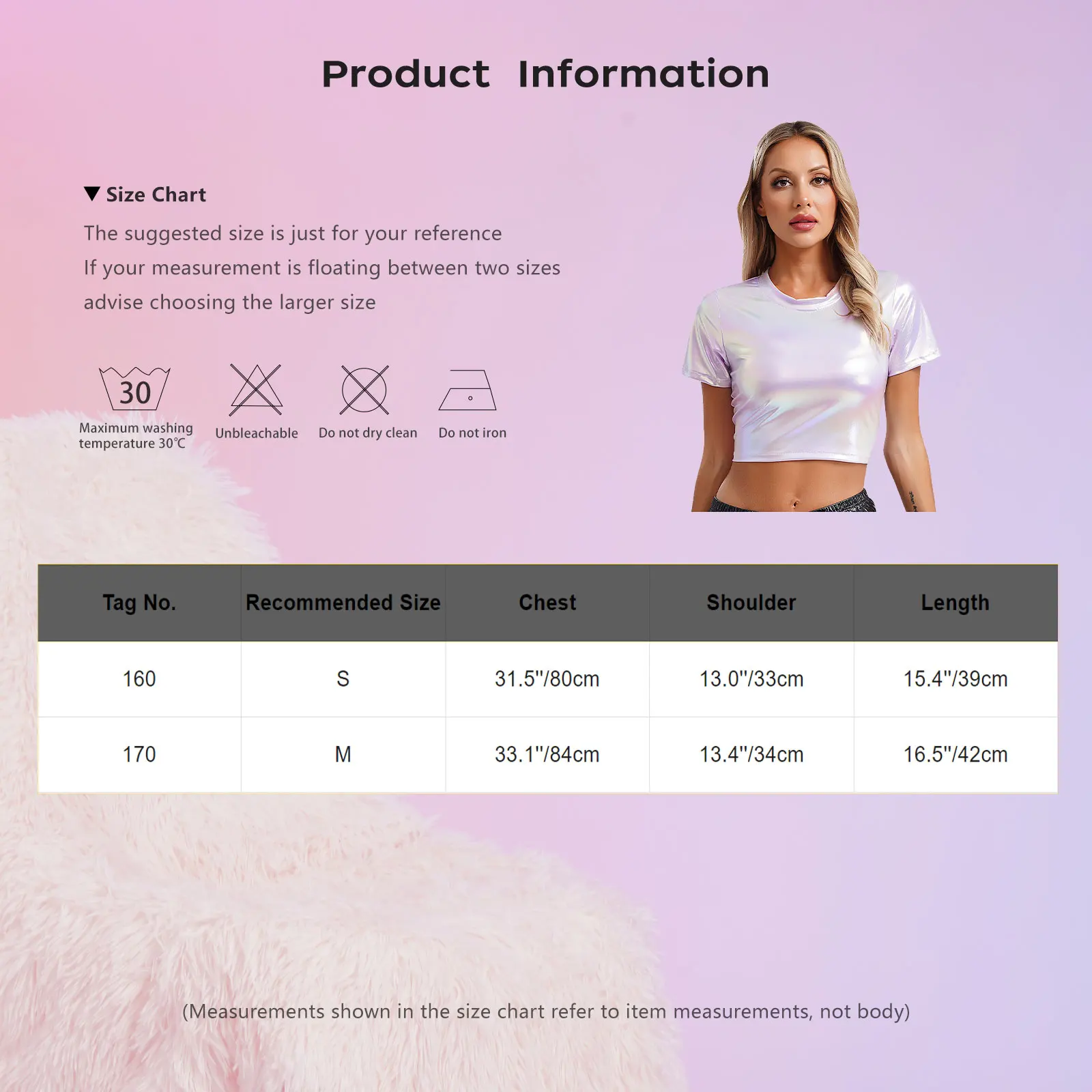 Women Shiny Metallic Round Neck Short Sleeve T-shirt Sparkly Glitter Crop Top Pole Dance Top Fashion Rave Outfits Club Wear