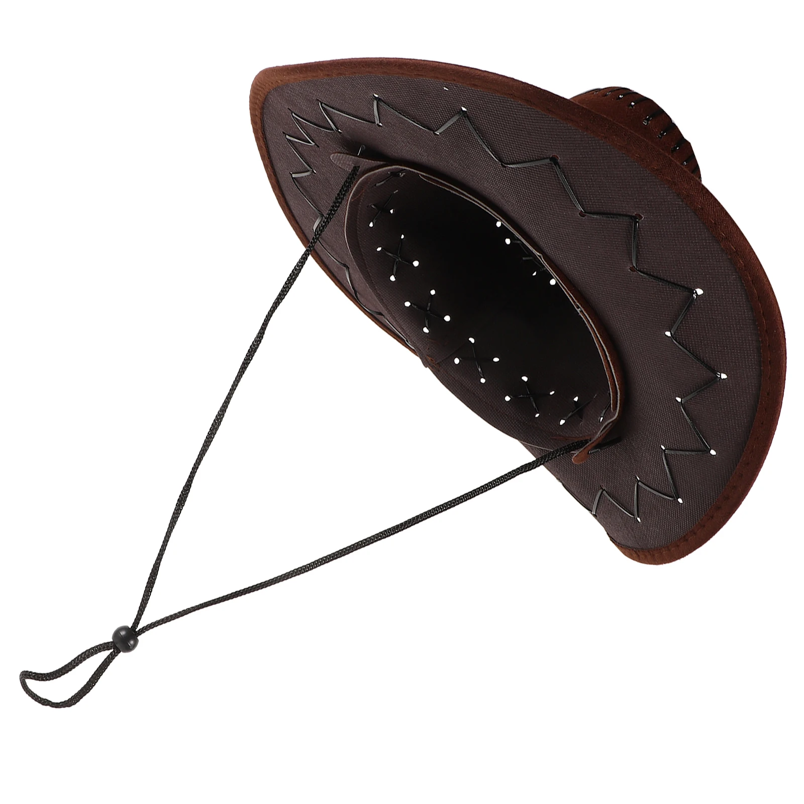 

Casual Western Hat Cowgirls Children Hat Artificial Suede Wide Brim Leisure Halloween Children Hat(Brown Children)
