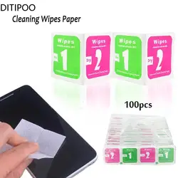 100Pcs Cleaning Cloth Wet Dry Wipes for Camera Lens Phone Tablet LCD Screens Dust Removal Papers