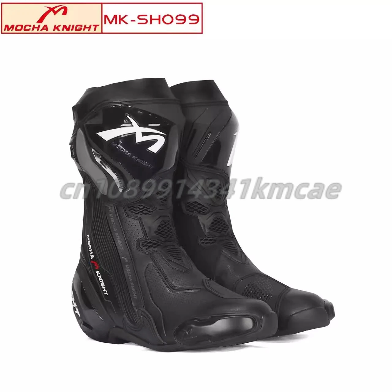 2025 New BENKIA Mocha Motorcycle Long Boots CE Certification BotasTrack Racing Shoe vInternal External Dual Boots TPU Protection