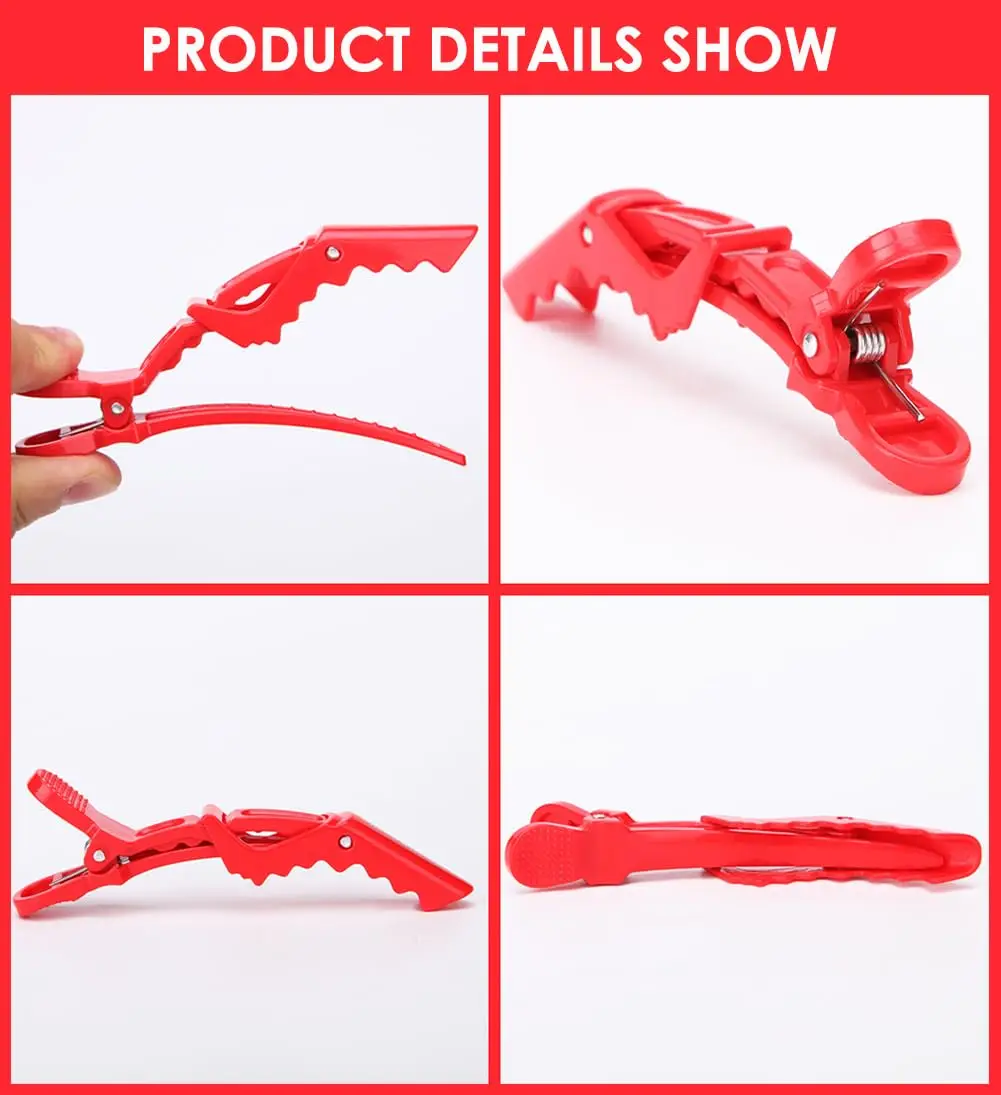 New Salon Tools Beauty Light Surface Crocodile Clip Distribution Clip Perm Hair Coloring Plastic Duckbill Clip Dyeing Hair Clip