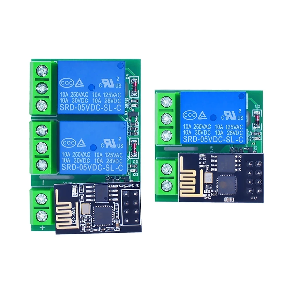 ESP8266 Dual Channel WIFI Relay Module ESP-01 DC5V With Relay Indicator and Reset Button 2 CH relay Boad Low Level Control