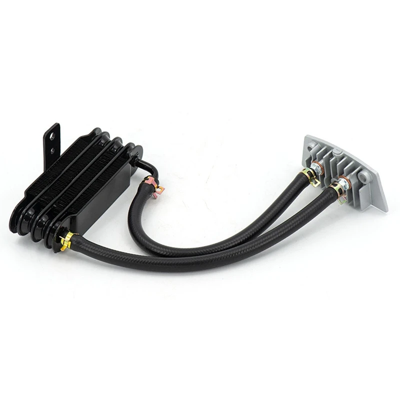 ABNM Set Pendingin Oli Radiator Pendingin Oli Sepeda Motor Universal Aluminium 158Mm Hitam