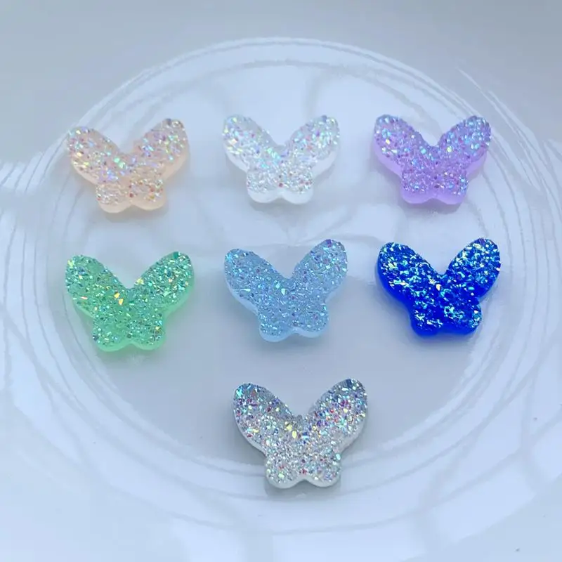 Wholesale 11*14mm jewelry accessories Butterfly resin Rhinestones Pendant earrings Making crafts DIY Nail Art Design 5000pcs/lot