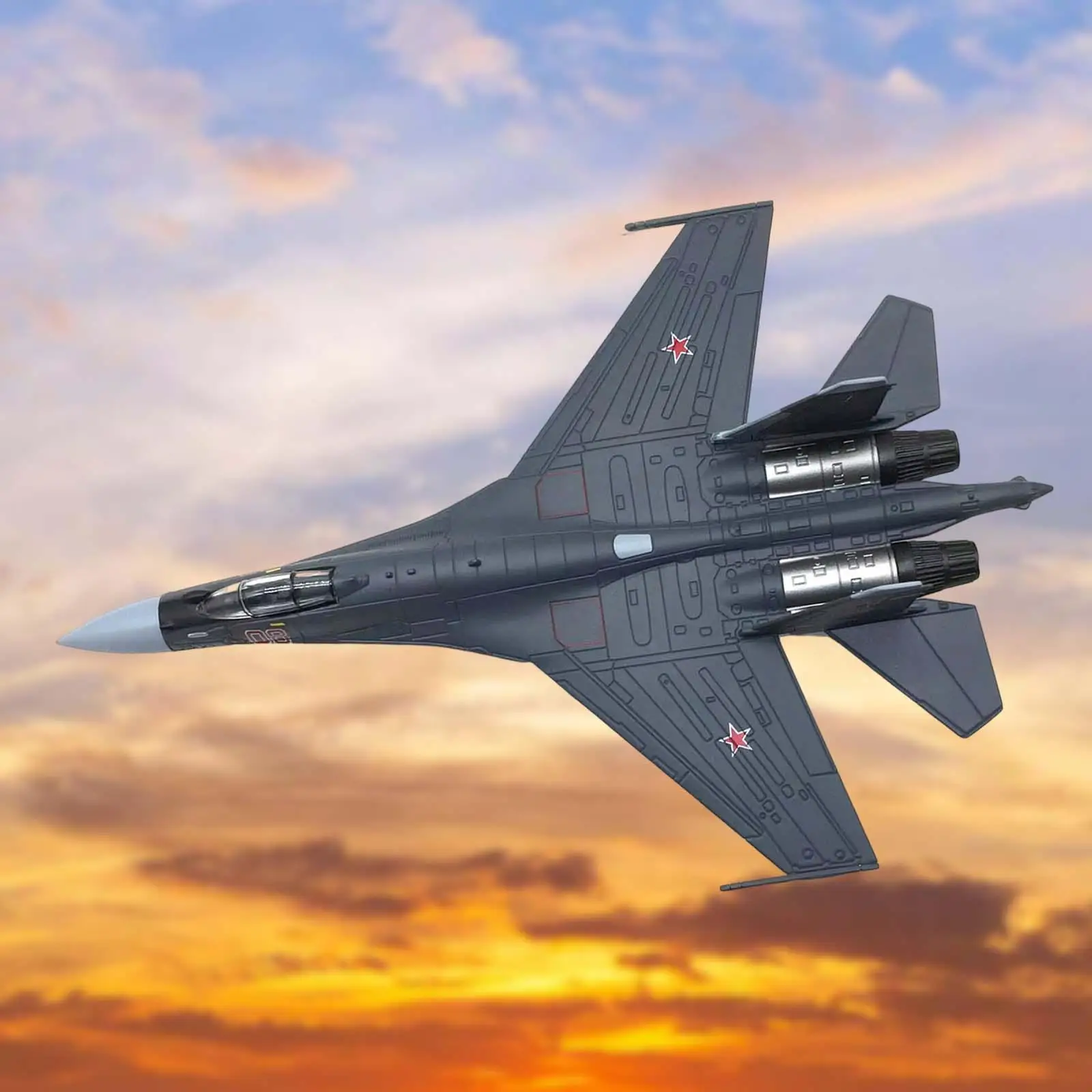 Alloy Russian Plane Model SU-35 Collectables Ornaments Display Ornaments Fighter Model for Shelf Bar Home Birthday Gifts