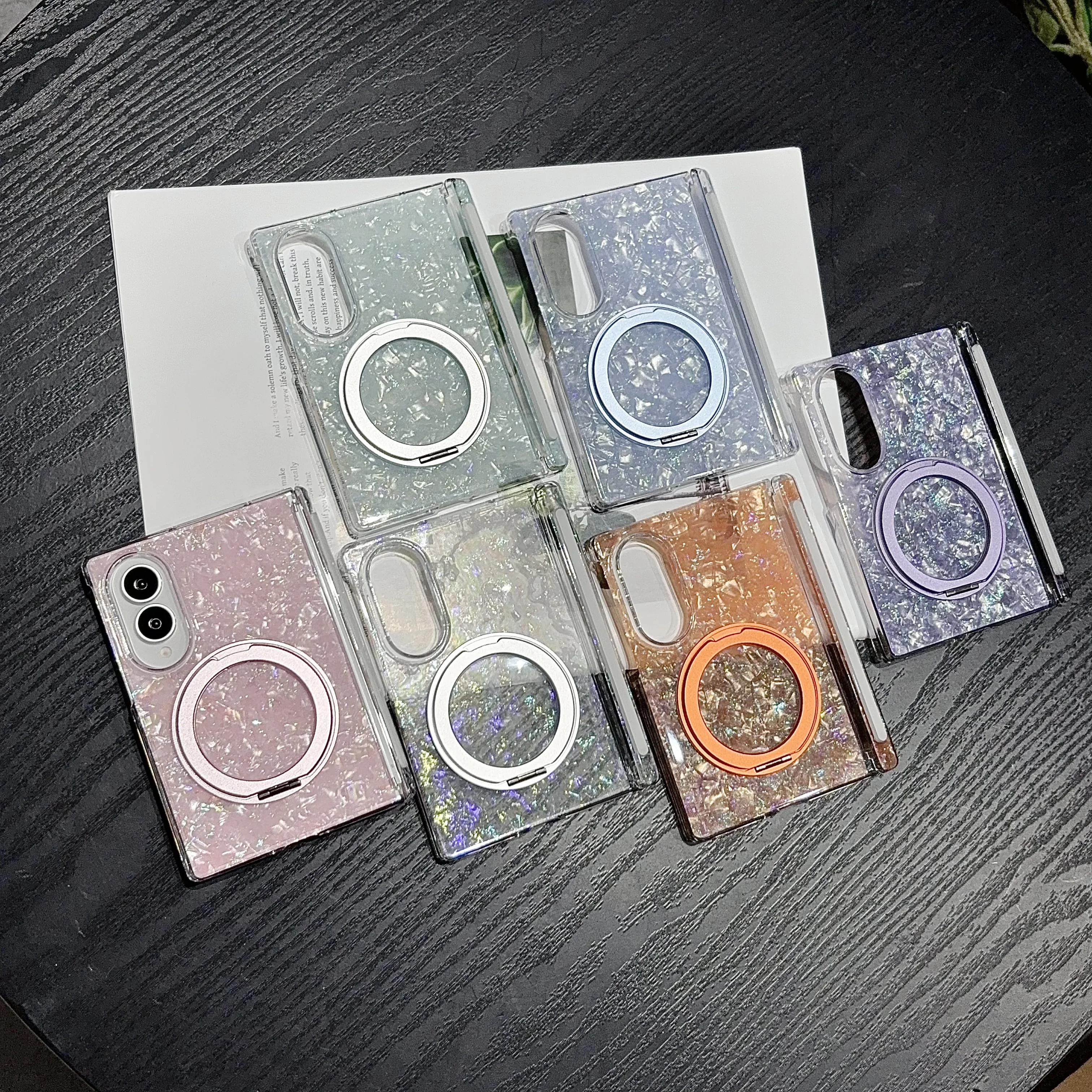 Back Cover For Samsung Galaxy Z Fold 8 Wide Case Magnetic Attraction Bracket Shell Hard PC Shockproof Phone Case