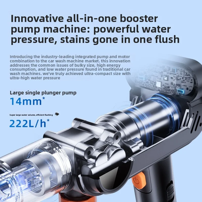 ZK Automotive Cleaning Washer Machine Foldable Brushless High Pressure Car Wash Gun Electric Garden Watering Washing Spray Gun view 5