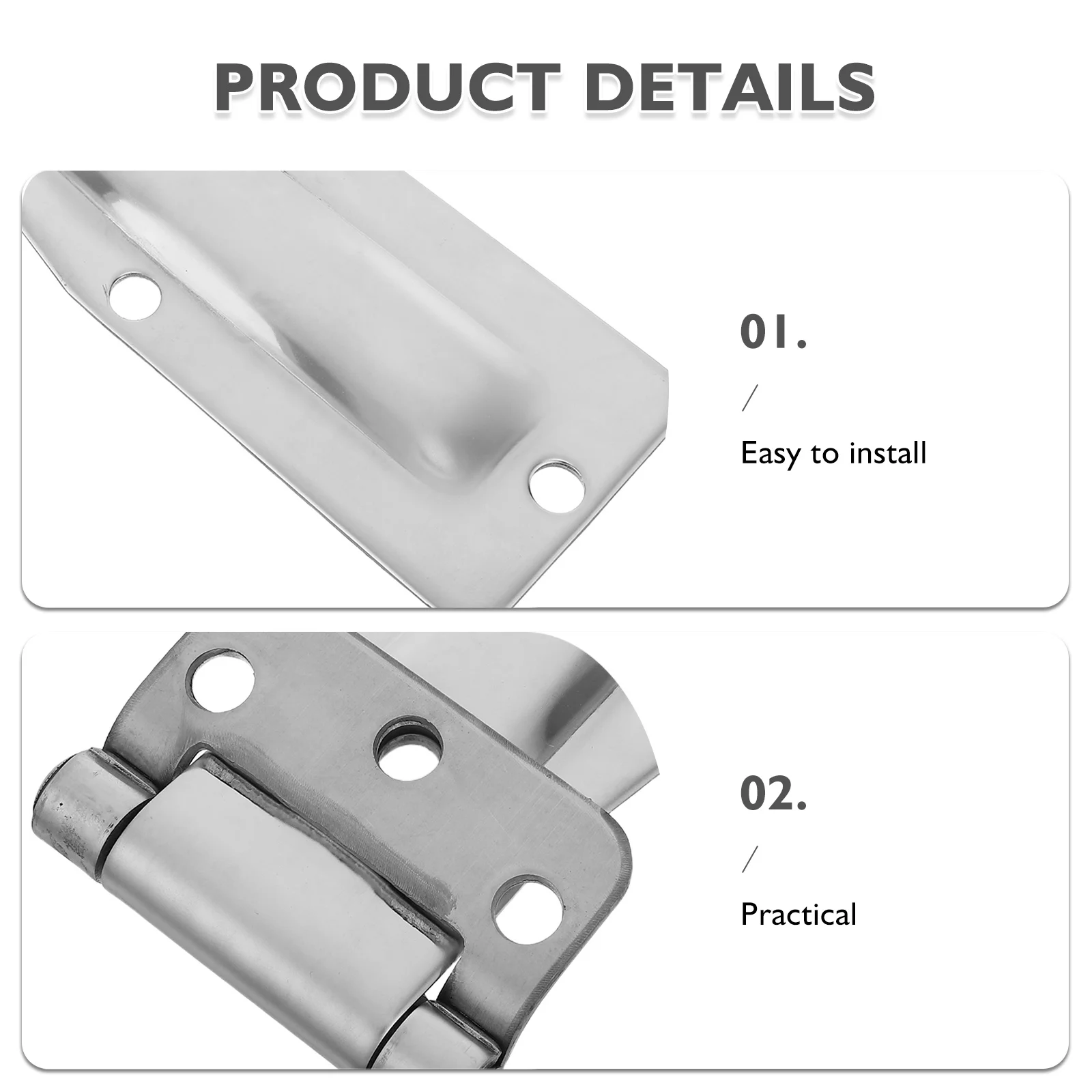Heavy Duty Stainless Steel Hinges Marine Grade For Dump Trailer Door Container Hatch Bin Shed Cabinet Support