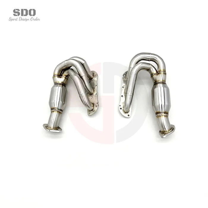 Tuning Exhaust Manifold for  Boxster/987/987.2 2008-2012 100/200/300cell SS304 High Flow Pipe Muffler Exhaust view 2