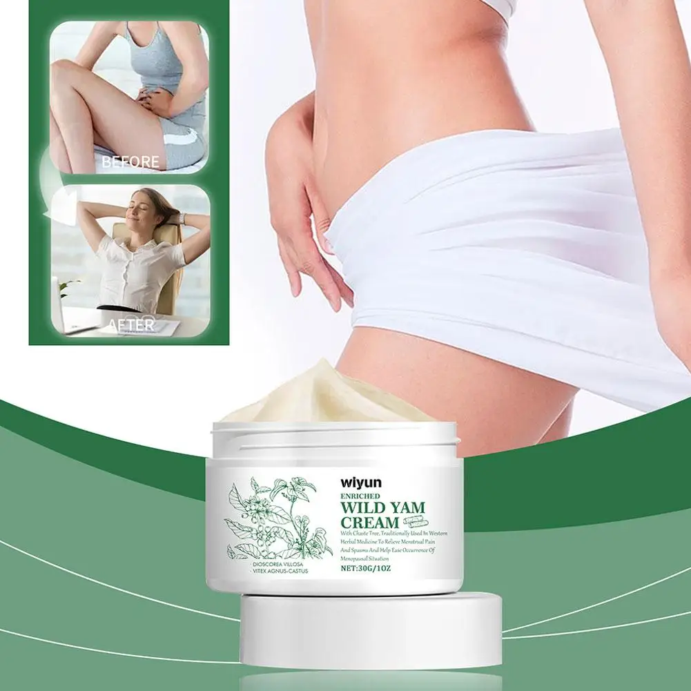 Creme de Inhame selvagem para mulheres, creme facial hidratante, clareamento, esqui reafirmante, equilíbrio hormonal, suporte menogy, Q9Z6