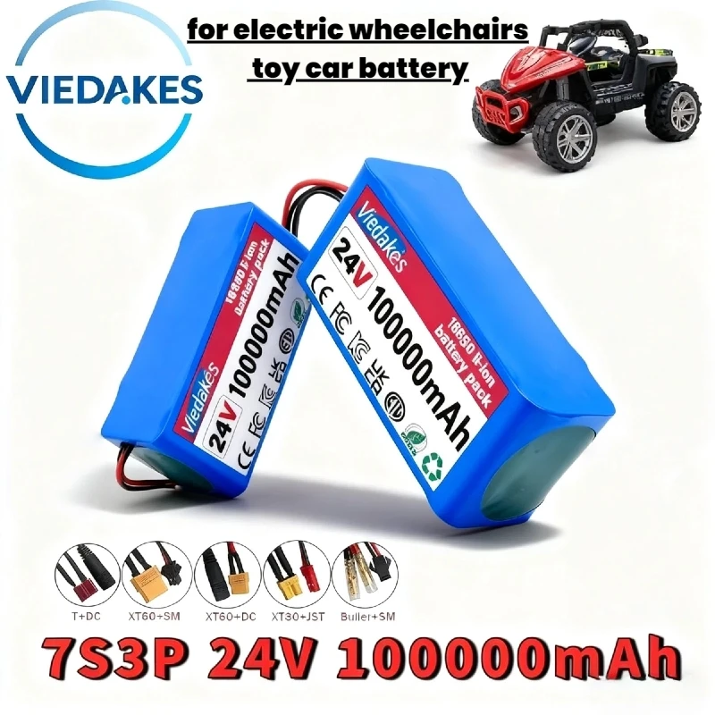 Professional 24V 10Ah Lithium Battery 7S3P Pack with BMS, for Electric Tools, Wheelchair, Toy Car, Quality Assurance