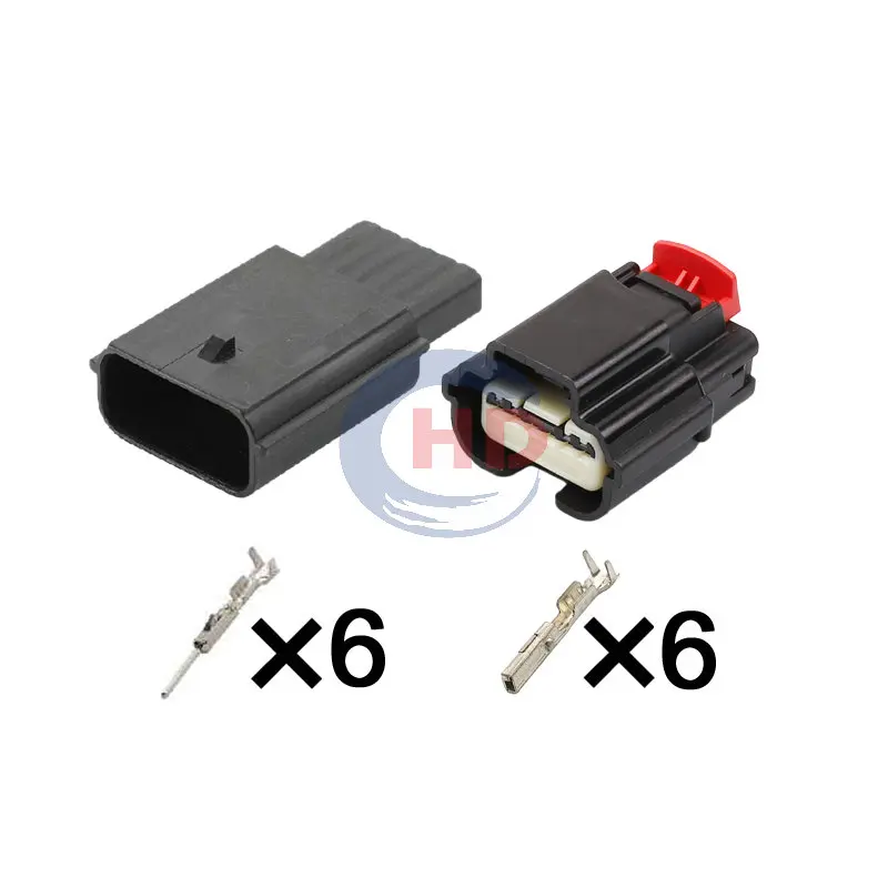 1-20 sets  6-pin Air Flowmeter Starter Socket Connector for Car Modification HD062B-0.6-11 34975-6160