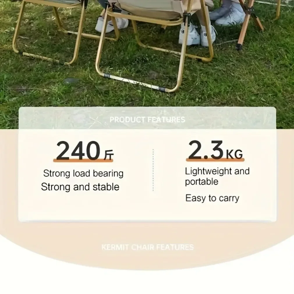 Portable Outdoor Folding Chair Camping Chair Beach Stool Self Driving Travel Leisure Picnic Back Wild Fishing Chair Patio