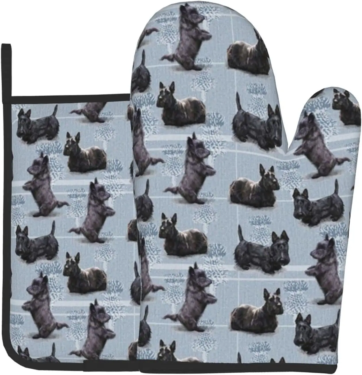 

Шотландский терьер, кухонные варежки и перчатки для выпечки «Скотти» для собак-варежки для духовки и держатели для кастрюль с варежками для приготовления пищи