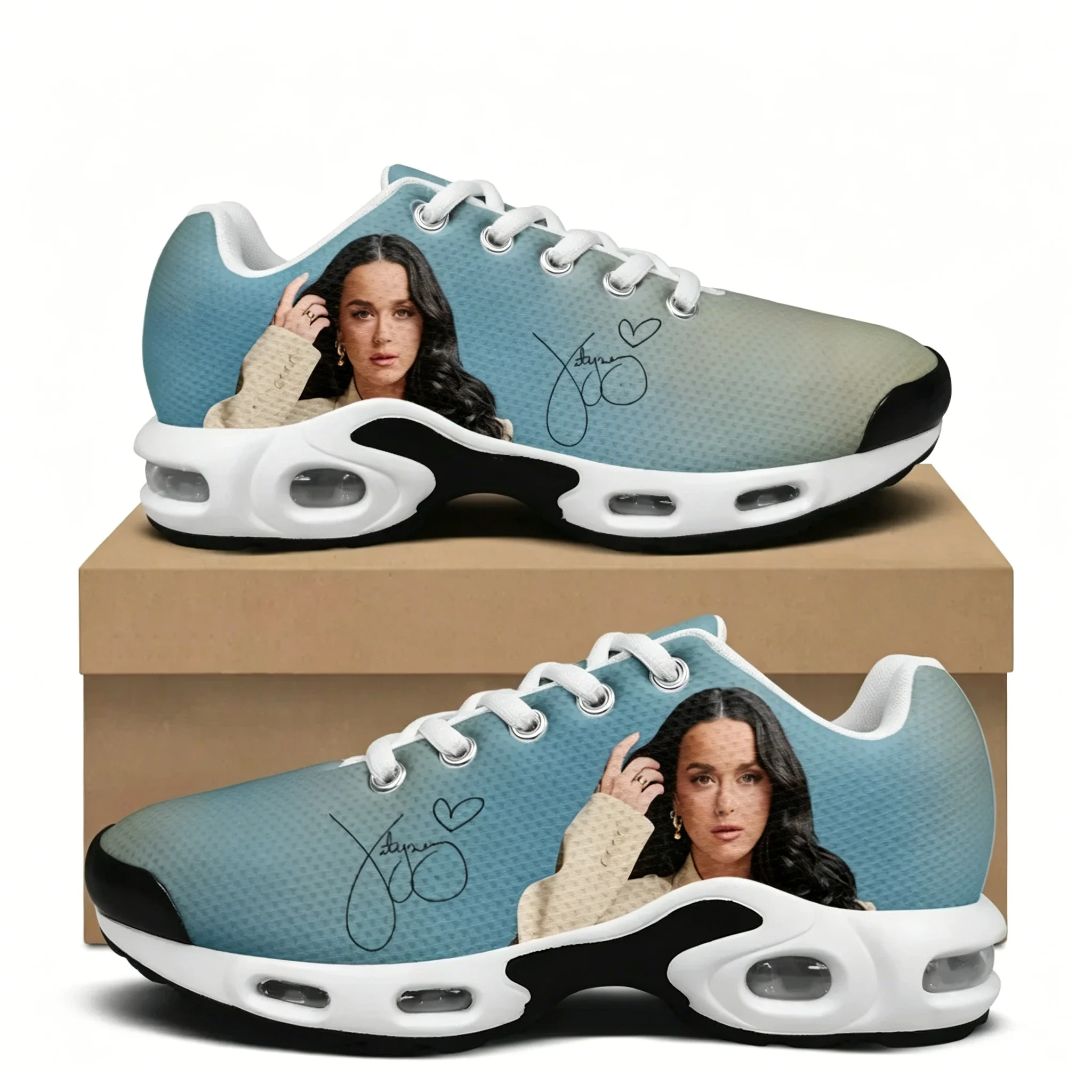 

Katy Perry Air Cushion Sneakers Mens Womens Teenager Lightweight Sports Shoes High Quality Custom Couples Leisure Mesh Sneaker