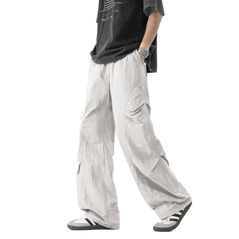 

Men's 100% Cotton Work Pants Spring Summer Solid Color American Street Style Straight Leg Casual Pants Comfortable Long Pants