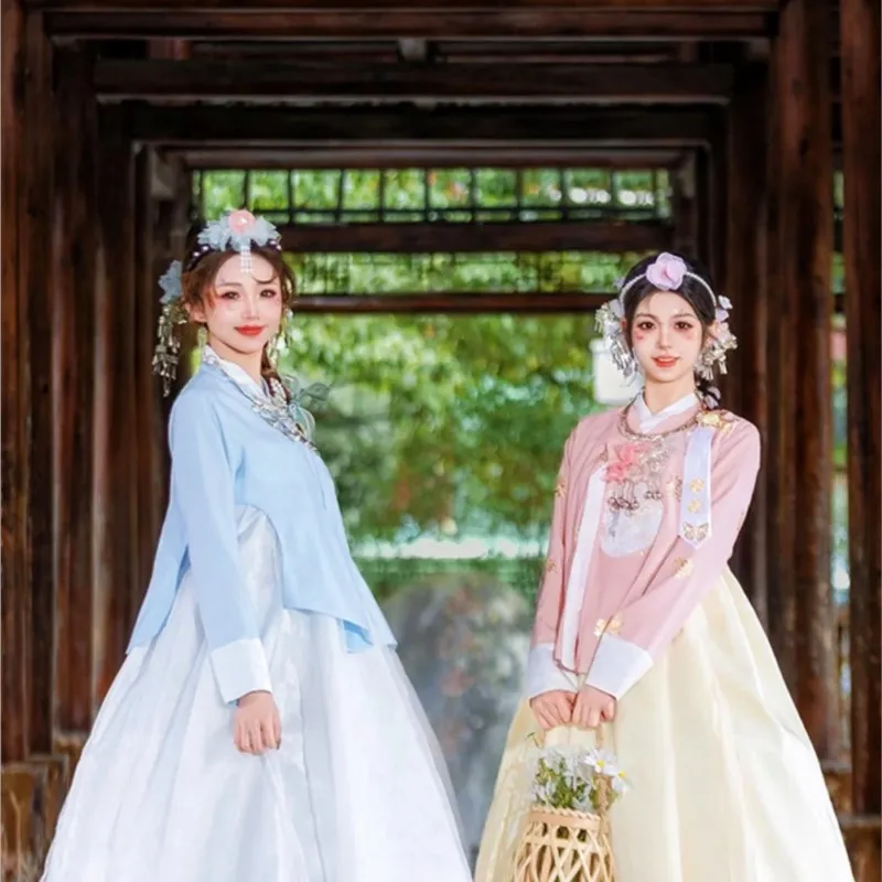 High Quality |Hanbok Yanji Korean Clothing Women's New Court Women Dress Daily Photography Trip Shoot Ethnic