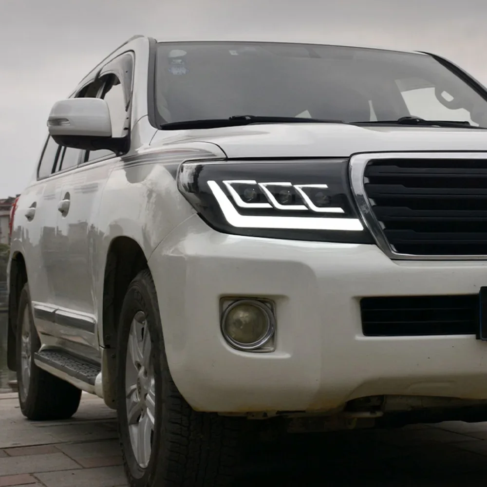 

For Toyota Land Cruiser 200 2008 Triple Eyes Modified Headlight Full Version Wholesale Factory Outlet Body Kit