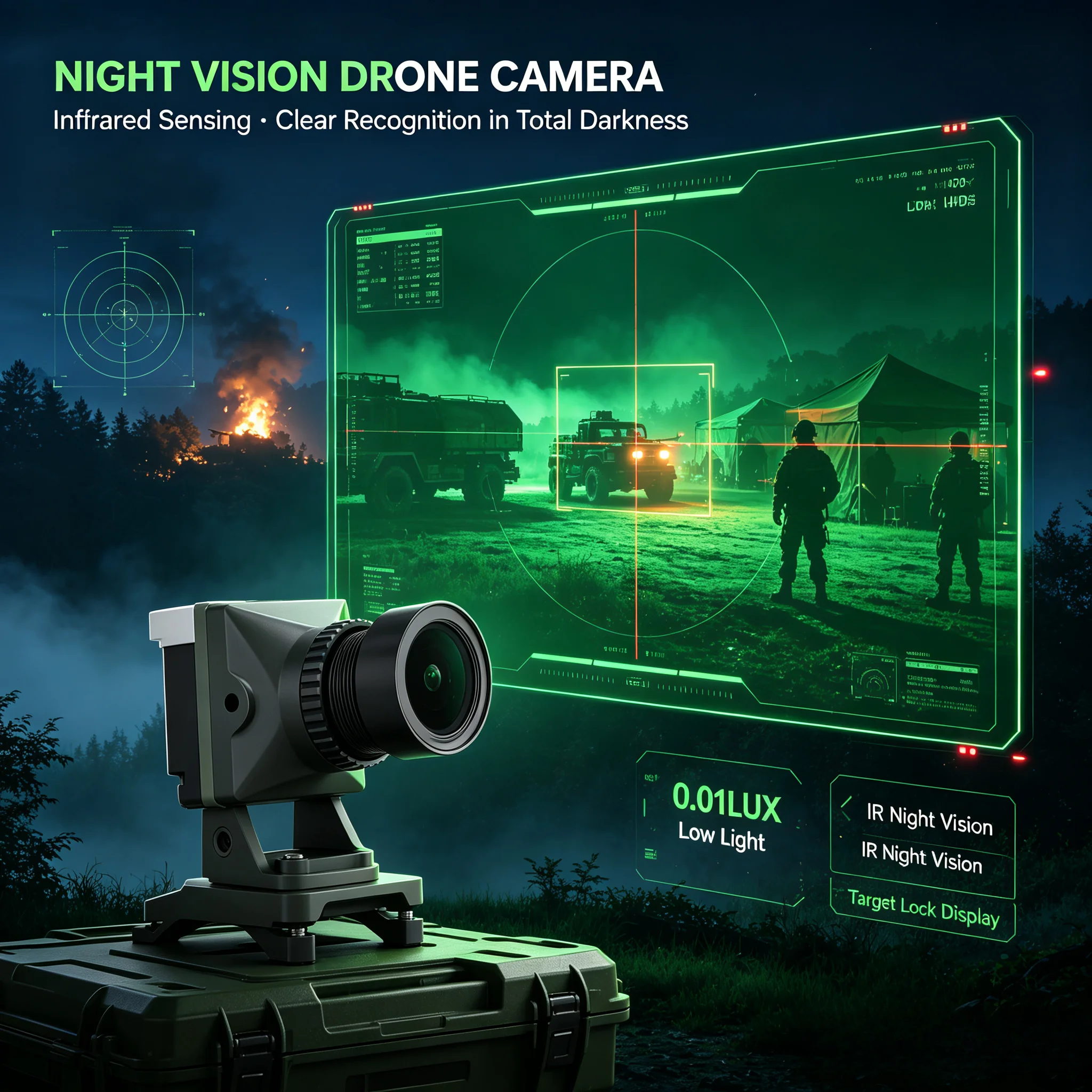 2026 Hot In Stock Ratel PRO FPV Camera 1500TVL 16:9/4:3 NTSC/PAL FOV125° Blacklight Night Camera For FPV Drone FPV