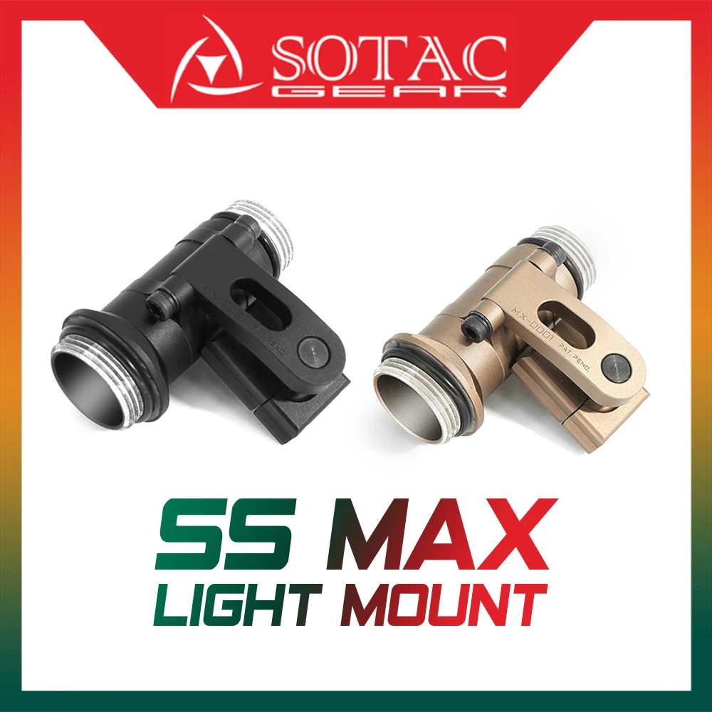 SOTAC SS MAX Tactical Helmet Mount, Weapon Light Mount for KIJI OKW PLHV2 SF M300 M600 Series Flashlight