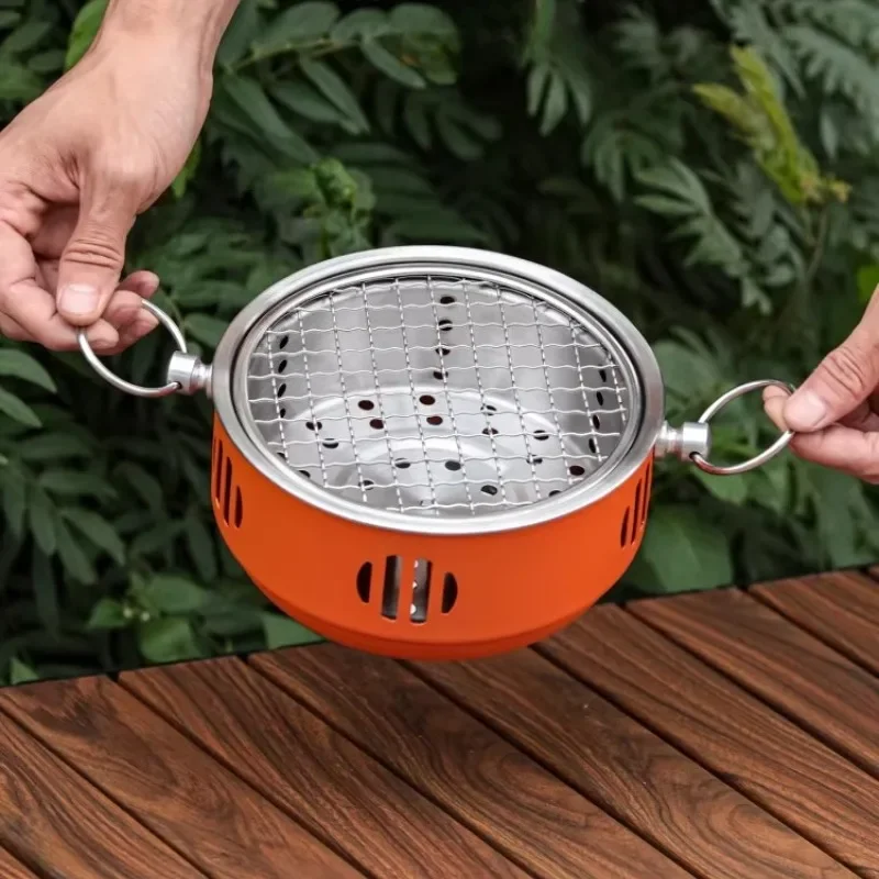 Outdoor Small Carbon Grill Single Barbecue Grill Carbon Grill Small Portable Mini Outdoor Barbecue Activity Supplies