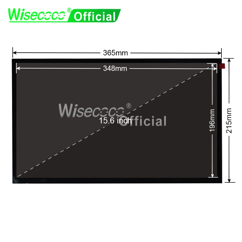 Wisecoco 15.6 Inch High Bright LCD Display Capacitive Touch Panel 1920*1080 1500Nit Sunlight Readable Screen Wide Temperature