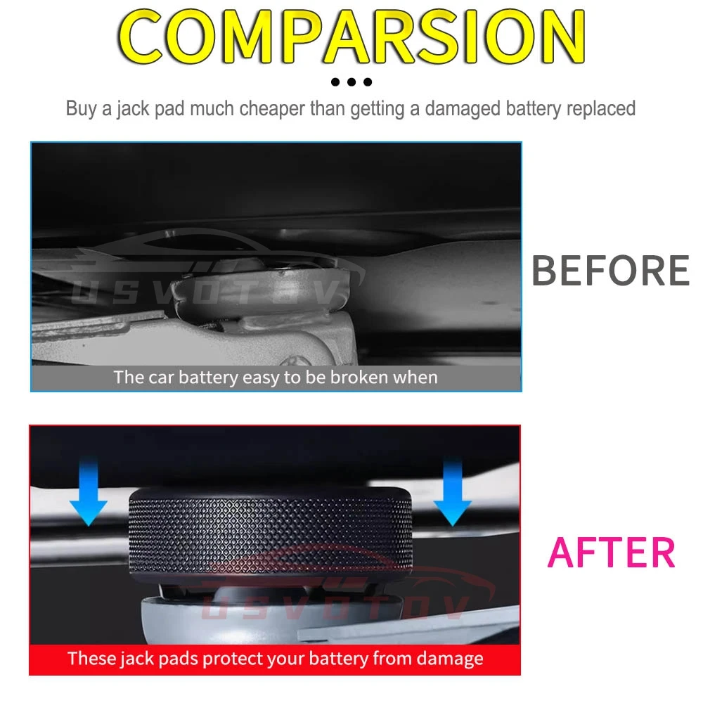 جاك الوسادة طقم تصليح الإطارات ل تسلا نموذج 3 S X Y Juniper 2026 2025 2024 إكسسوارات السفر سيارة المطاط رفع جاك الوسادة محول