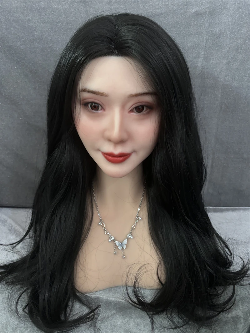 ROS الفم مزروع الشعر والحواجب سيليكون حقيقي الكبار دمية جنسية رئيس الفم مثير دميات حب للرجل #1