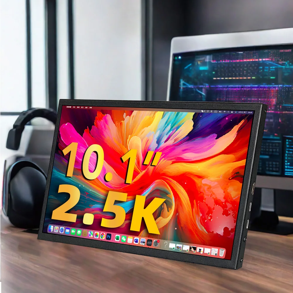 

2560x1600 Pantalla USB C 2.5K IPS QHD Second Touchscreen PC Portable High Brightness Thin LCD HD-MI 10 Inch For Computer