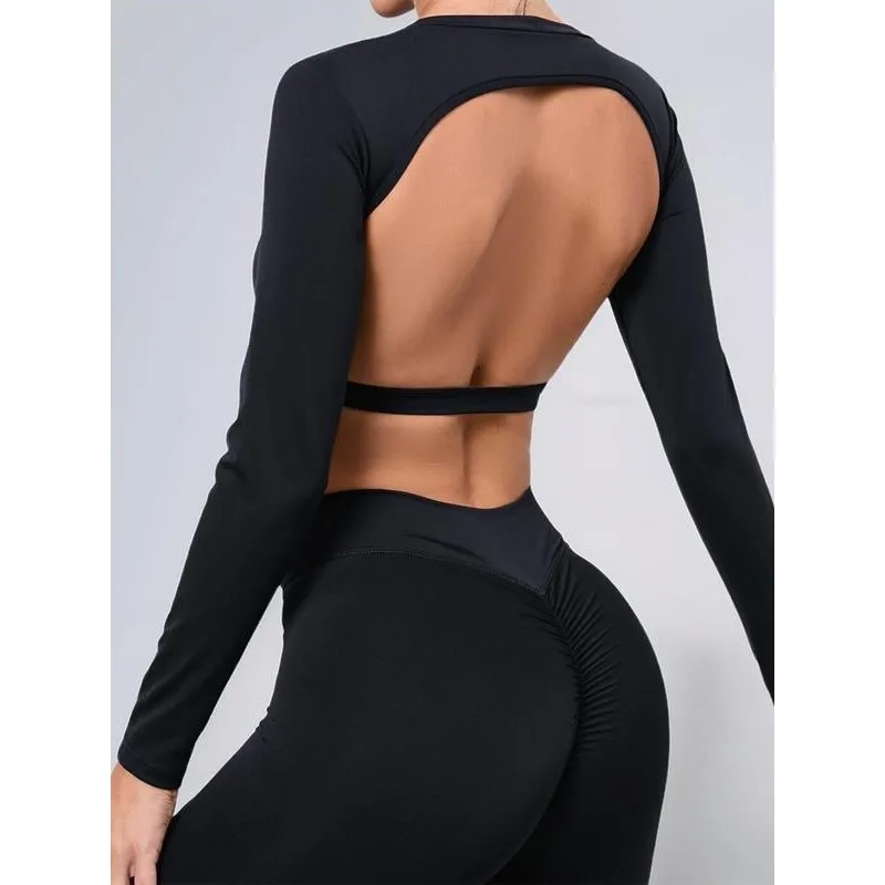 

Women's Long Sve Yoga Top Sports Yoga Shirt Summer Fashion Set Casual Comfortable Breathable Women's Clothing