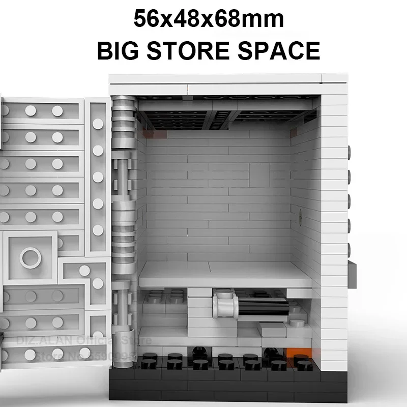 Blocos de construção caixa de cofre modelo força centrífuga quebra-cabeça caixa de depósito tijolos strongbox brinquedos para crianças presentes aniversário