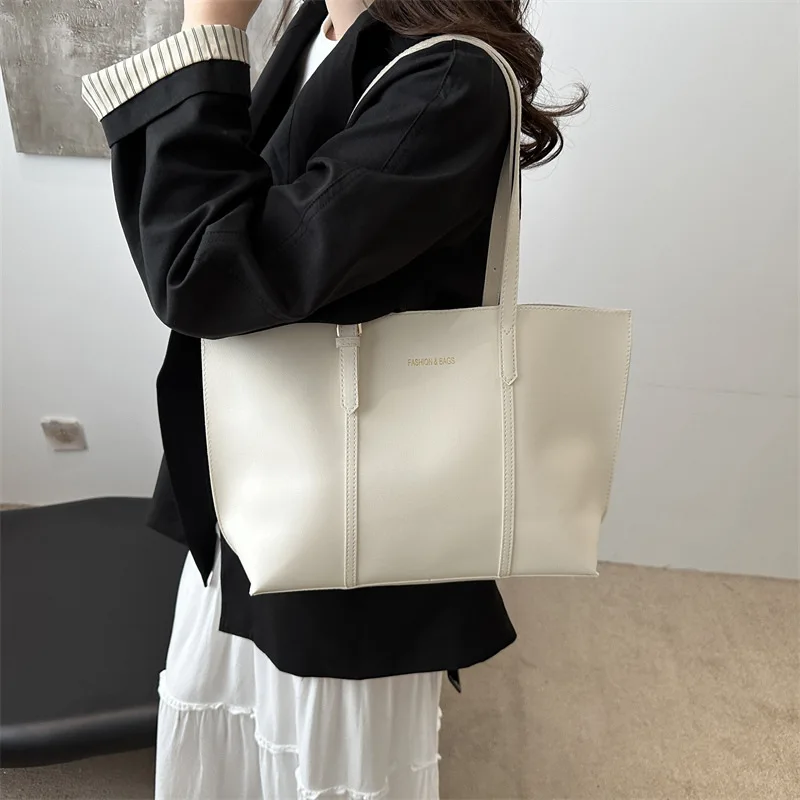 Large Capacity Women's Bag Soft Leather Tote Bags Casual Versatile Single Shoulder Handbag Mommy Handbags 2025 Autumn and Winter image 5