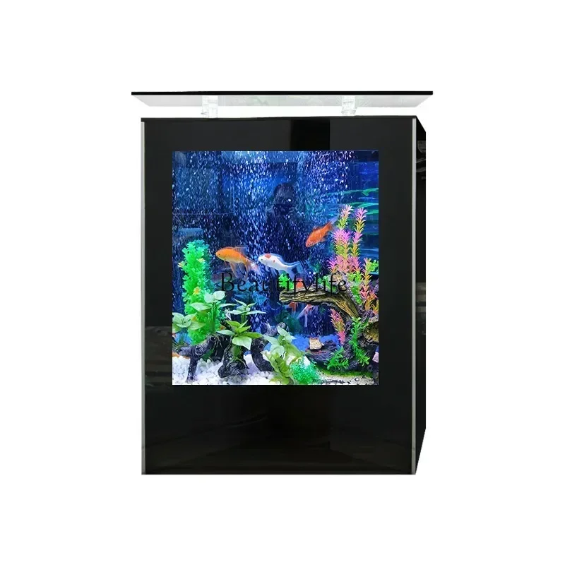 

LD33Square Bar Ecological Aquarium Glass Fish Tank Living Room Small Change Water Household Large