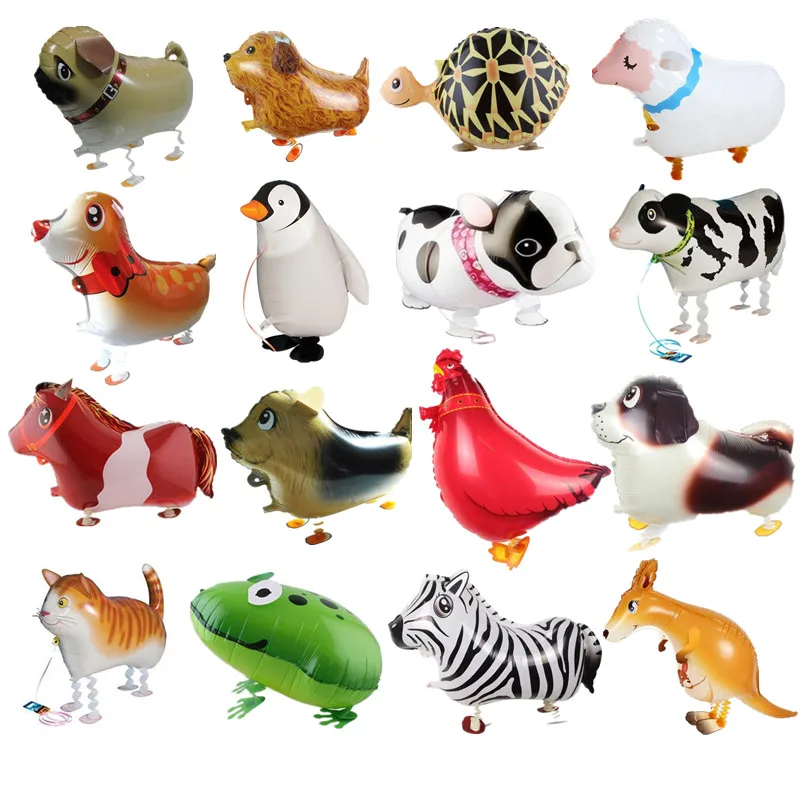 New Walking Foil Balloons Animals Inflatable Air Balloon for Birthday Party Wedding Supplies Children Toys