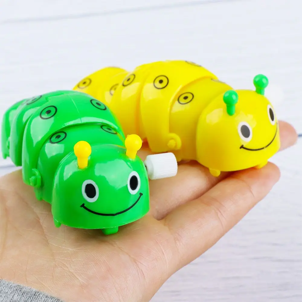 Color Random Classic Plastic Funny Clockwork Toy Wind Up Toy Cartoon Caterpillar Shape