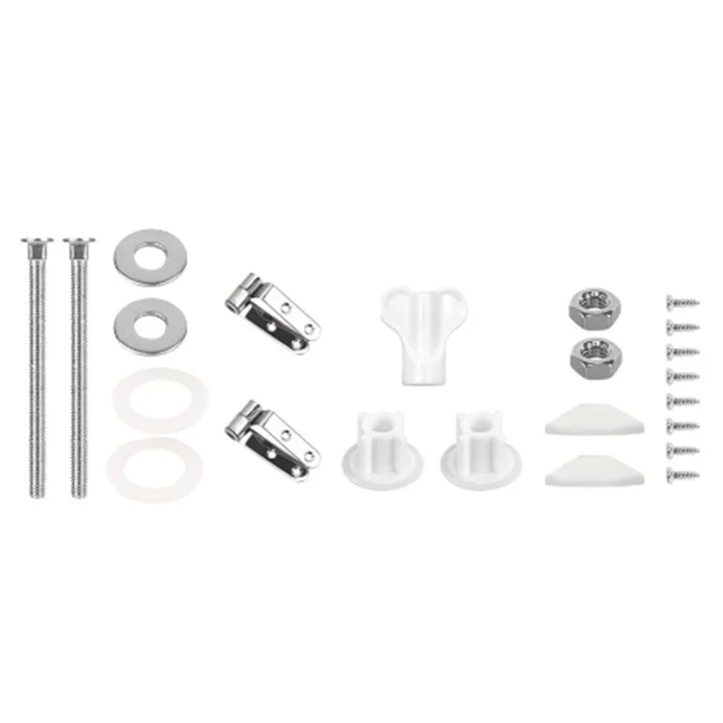 

【24 Hours Sale】Stainless Alloy Replacement Toilet Seat Hinges Universal Top Fixing Hinge Parts For Seats