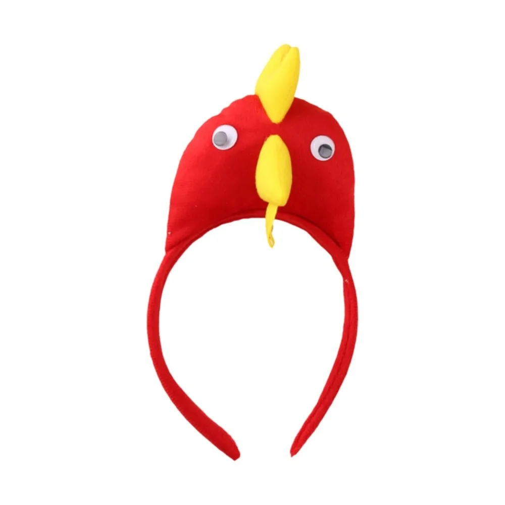 Decorative Cartoon Chicken Headband Funny Cute Chick Headwear Adorkable 3D Novelty Headband Photo Props