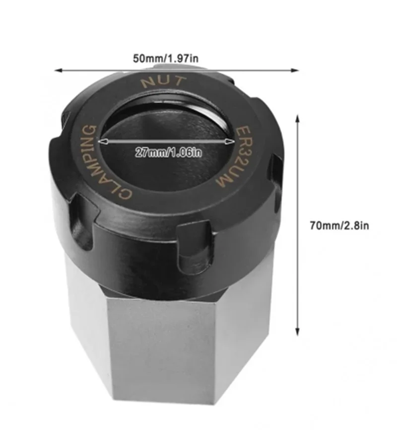 

Drill Chuck ER-32 Hex Collet Block Square Shank Chuck Holder for CNC Lathe Engraving Machine Chuck Hex Extension Rod