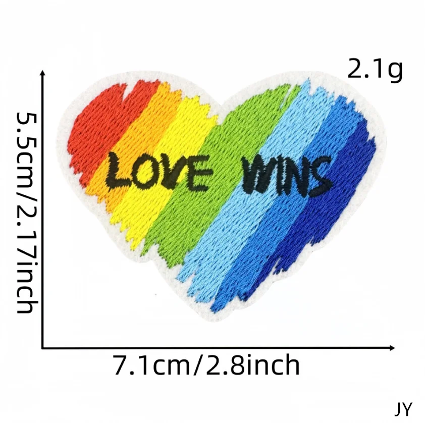 10 قطعة شارات ملونة قوس قزح بقع مطرزة الحديد الملابس قبعة حقيبة الأحذية إصلاح المواد الهاتف هدية صندوق ديكور DIY التبعي