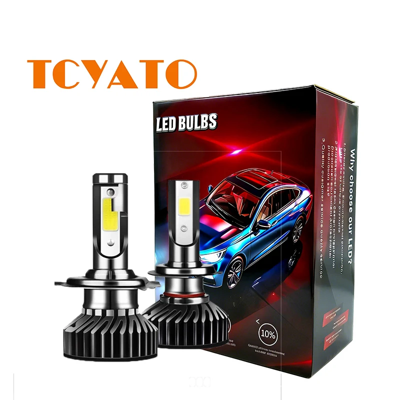

TCYATO 26000lm 160W COB CSP chip 3000k/4300k/6000k/6800k lime car LED headlights h4 h7 h1 LED headlights 9005 h7 h11 LED lights