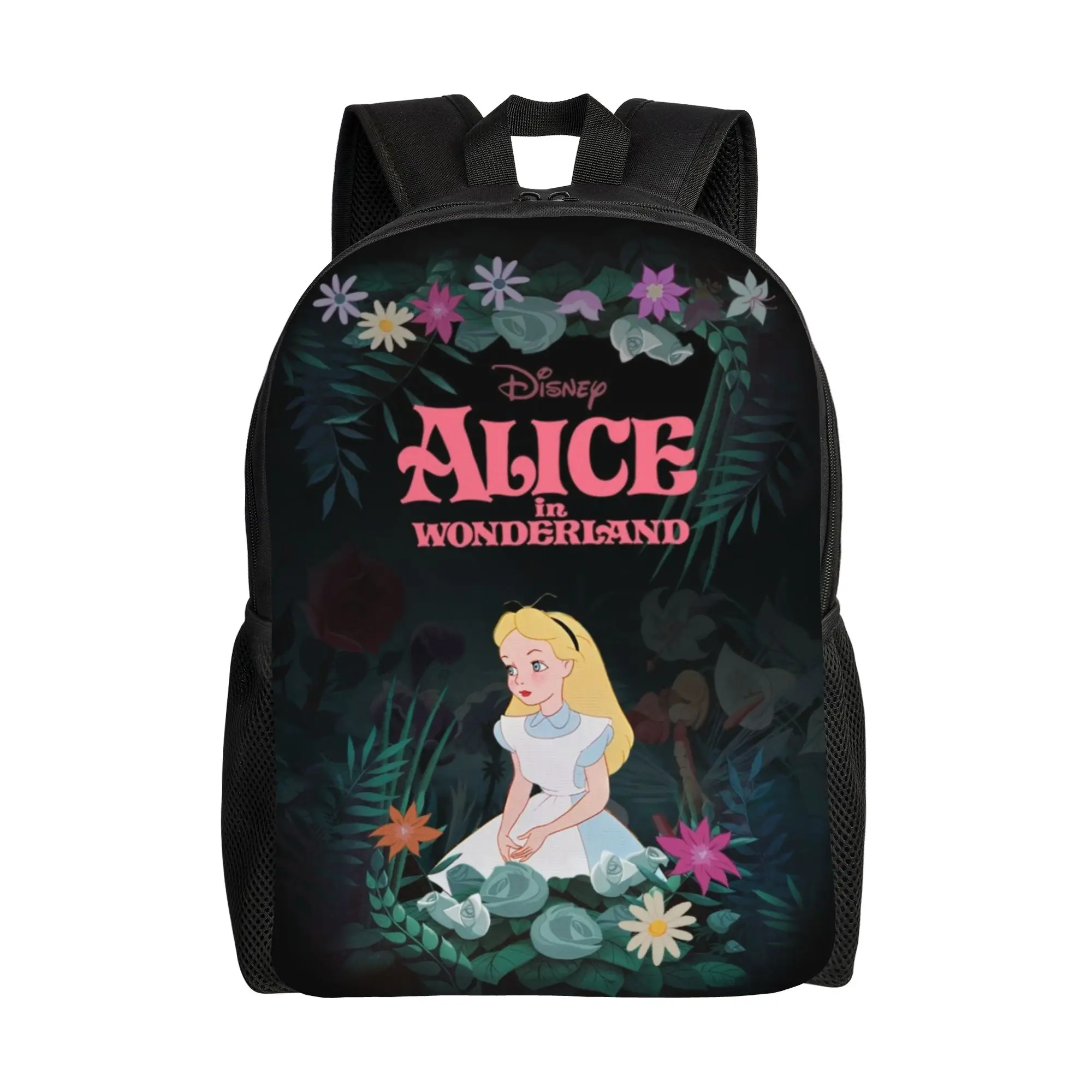

Рюкзак Disney с героями сказок, рюкзак для путешествий, модный рюкзак с Алисой в Стране чудес, большой вместительный рюкзак, 1 шт.