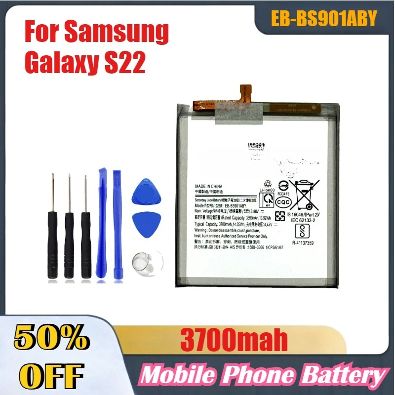 

3700mAh EB-BS901ABY High Quality Replacement Battery for Samsung Galaxy S22 Mobile Phone Batteries Accessories