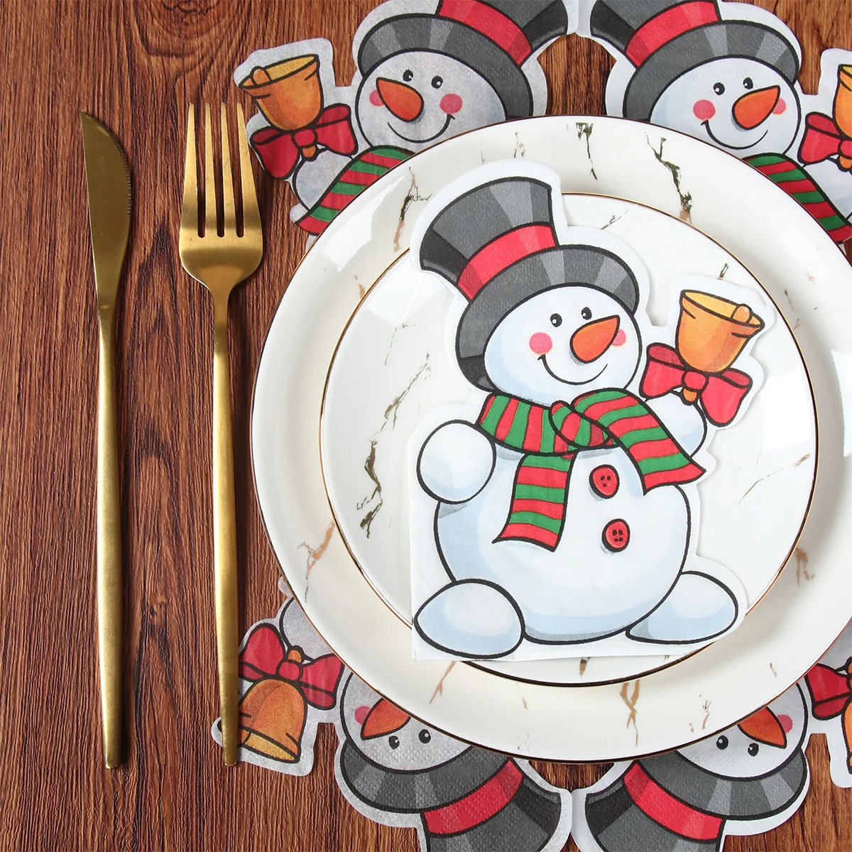 20 قطعة رجل الزنجبيل المناديل الورقية حفلة عيد الميلاد المتاح الأنسجة 2025 عيد الميلاد المنزل الجدول لوازم الديكور السنة الجديدة 2026